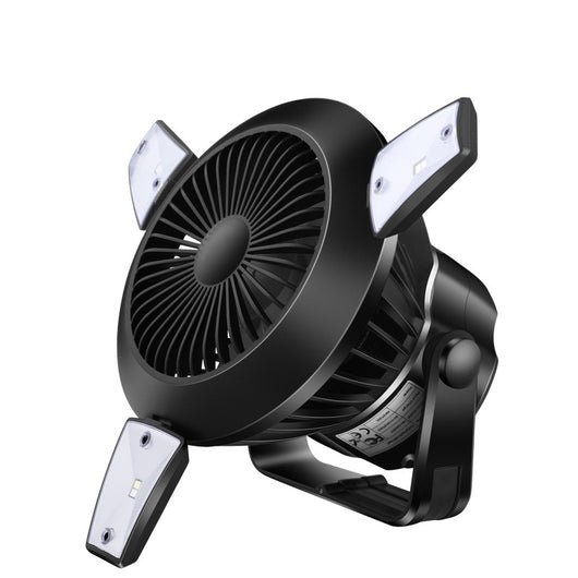 Ventilador Solar Portátil 5000mAh con LED - 4 Velocidades para Camping y Hogar - Image 4