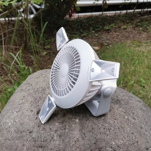Ventilador Solar Portátil 5000mAh con LED - 4 Velocidades para Camping y Hogar - Image 5