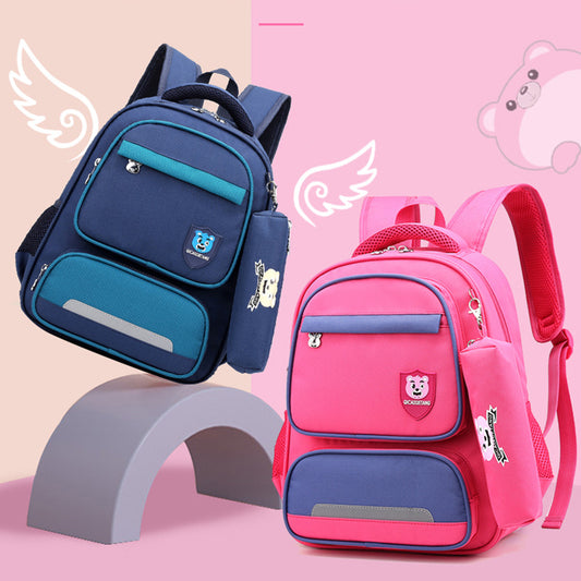 Mochila Escolar Coreana para Niñas de Primaria - Diseño Cartoon Primavera