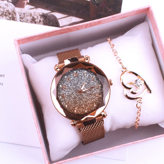 Reloj de Plata para Dama con Textura Noodle - Juego de Regalo de Dos Piezas - Image 3