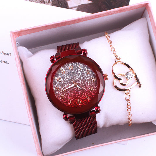 Reloj de Plata para Dama con Textura Noodle - Juego de Regalo de Dos Piezas - Image 2