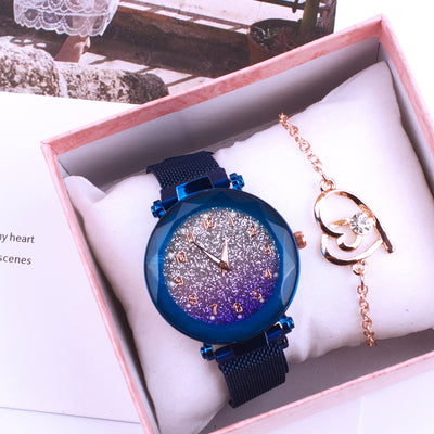 Reloj de Plata para Dama con Textura Noodle - Juego de Regalo de Dos Piezas - Image 4
