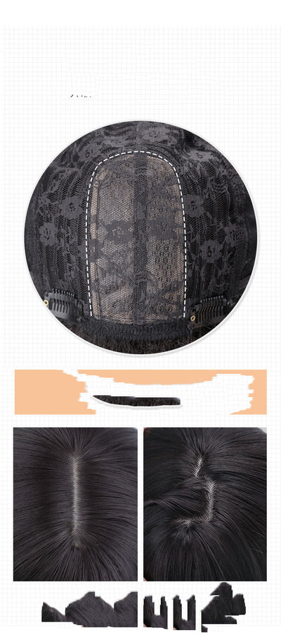 Peluca Larga Lisa con Flequillo Aéreo - Cabello Negro Natural Realista - Image 11