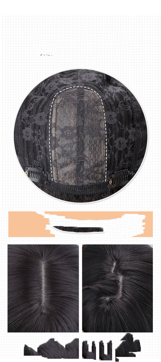 Peluca Larga Lisa con Flequillo Aéreo - Cabello Negro Natural Realista - Image 11