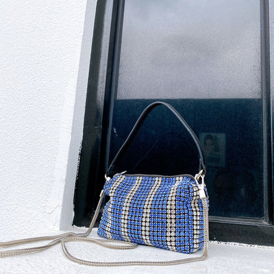 Bolso Cuadrado Pequeño de Diamante y Cuero Genuino - Image 8