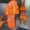 Sandalias Planas con Pliegues para Mujer - Cómodas Chanclas de Playa