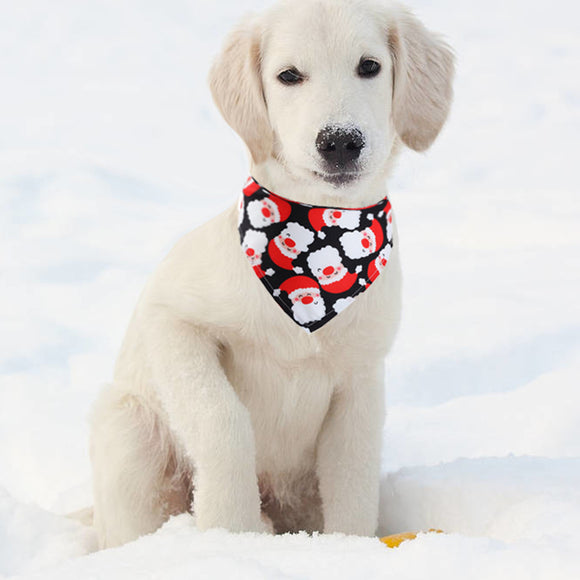 Pañuelo Navideño Triangular para Mascotas - Bandana Decorativa para Perros y Gatos