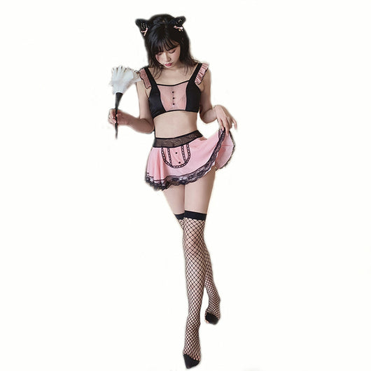 Disfraz de Sirvienta Cosplay con Tul - Uniforme Elegante para uso en Ecuador - Image 4