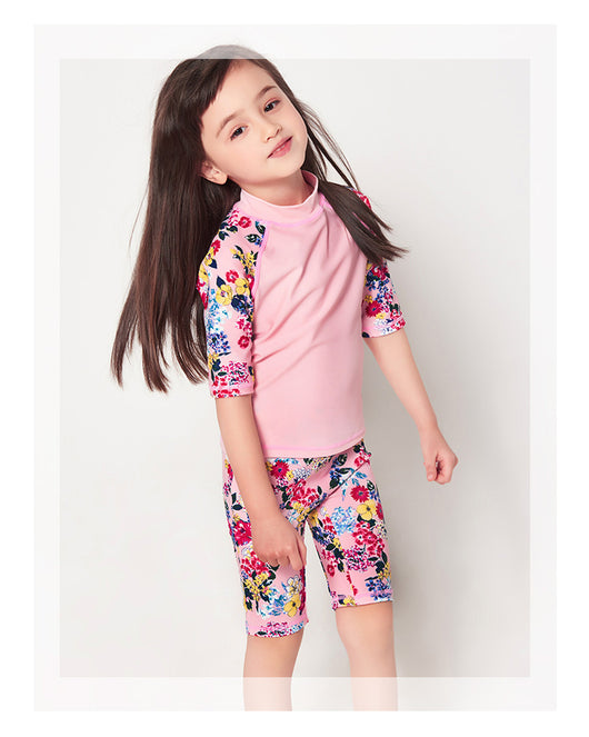 Traje de Baño Dividido para Niñas con Protección Solar - Image 4