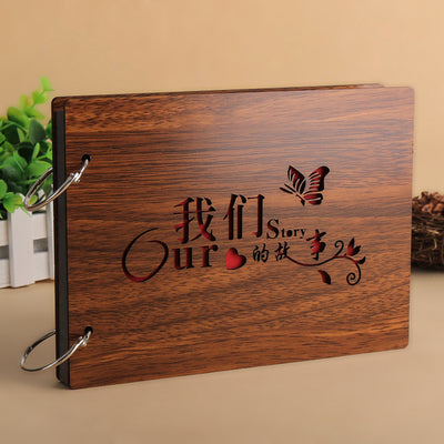Álbum de Fotos Artesanal de Madera con Hojas Sueltas - 8 Pulgadas - Image 4
