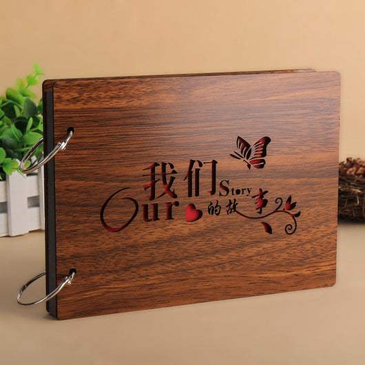 Álbum de Fotos Artesanal de Madera con Hojas Sueltas - 8 Pulgadas - Image 4