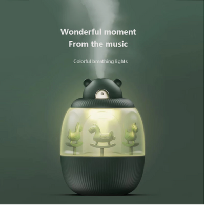 Humidificador de Niebla Fría Recargable USB con Diseño Carrusel