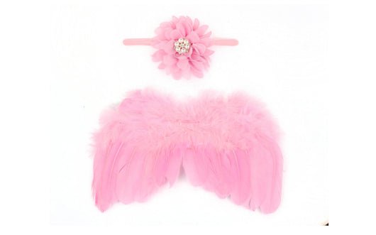 Conjunto de Alas de Ángel para Niños con Diadema de Flores y Plumas Brillantes - Image 9
