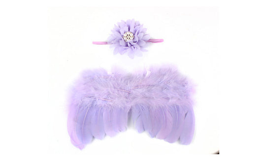 Conjunto de Alas de Ángel para Niños con Diadema de Flores y Plumas Brillantes - Image 3