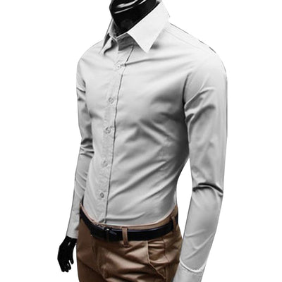 Camisa Casual Hombre Colores Candy - Manga Larga Versátil - Image 28