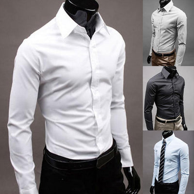 Camisa Casual Hombre Colores Candy - Manga Larga Versátil