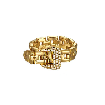 Anillo de Circonita con Hebilla Ajustable y Cadena Desmontable - Image 7