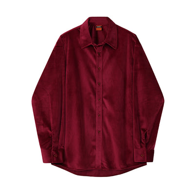 Camisa Casual de Terciopelo Cálido para Hombre - Manga Larga Versátil - Image 5