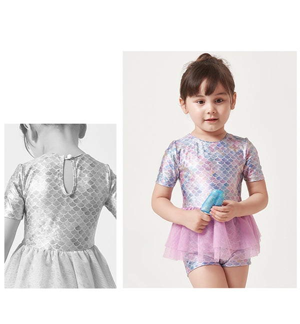 Traje de Baño Enterizo con Falda para Niños - Protección Solar en Aguas Termales
