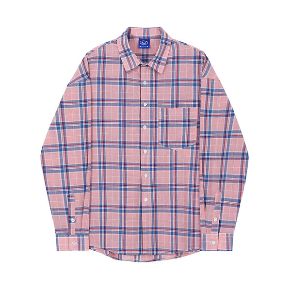 Camisa Cuadros Retro Rosa - Estilo Pareja