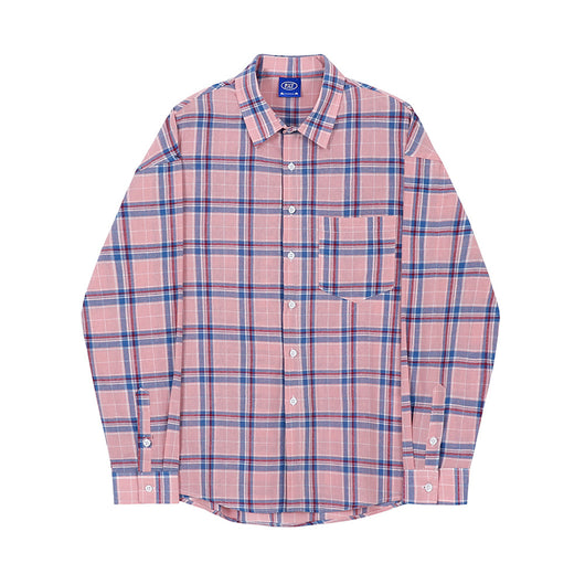 Camisa Cuadros Retro Rosa - Estilo Pareja