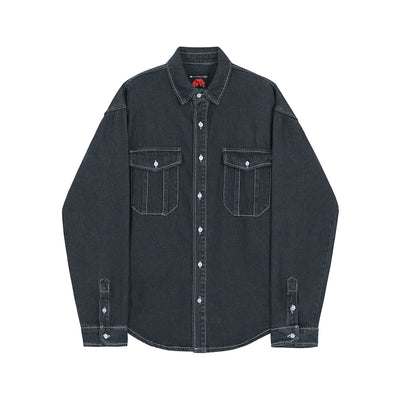 Camisa de Trabajo Holgada Estilo Japonés para Hombre - Image 12