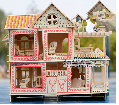 Casa de Madera Miniatura DIY - Juguete Educativo 3D con Muebles - Image 10