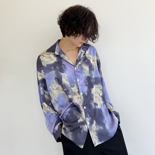 Camisa Tie-Dye Manga Larga Hombre Estilo Coreano Protección Solar Verano - Image 6