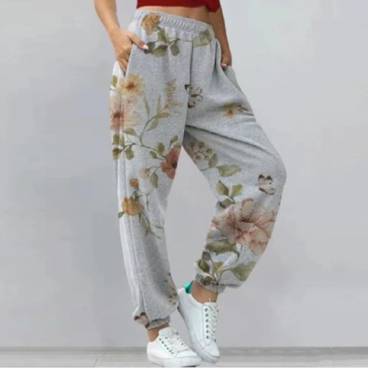Pantalones Sueltos Casuales con Estampado Floral para Mujer - Image 4