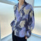 Men's Tie-Dye Long-Sleeve Shirt Korean Style Sun Protection Summer