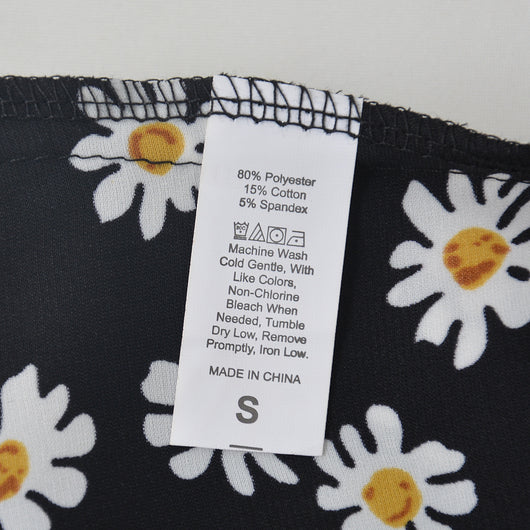 Falda Slim de Gasa con Estampado de Margaritas Literario - Image 5