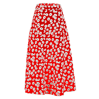 Falda Slim de Gasa con Estampado de Margaritas Literario - Image 3