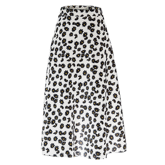 Falda Slim de Gasa con Estampado de Margaritas Literario - Image 2