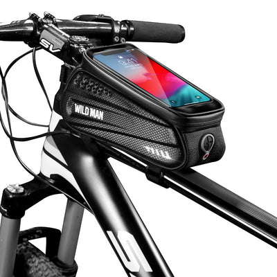 Bolsa Frontal Rígida para Bicicleta con Pantalla Táctil - Bolsa de Tubo Superior MTB - Image 3