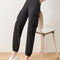 Pantalones Cargo Cintura Alta Elástica Cropped Casual