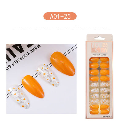Uñas Postizas con Diseño de Gota de Agua Removibles - Image 21
