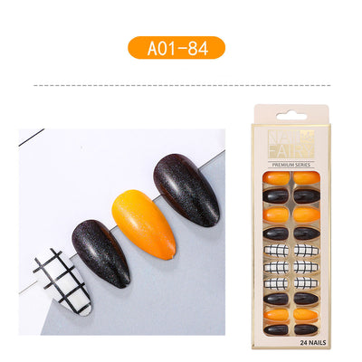 Uñas Postizas con Diseño de Gota de Agua Removibles - Image 8