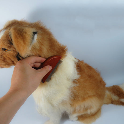 Peine Deslanador de Acero Inoxidable para Perros y Gatos con Mango de Madera - Image 10