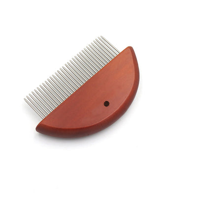 Peine Deslanador de Acero Inoxidable para Perros y Gatos con Mango de Madera - Image 12