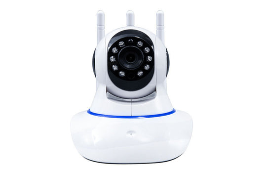 Cámara de Vigilancia Inteligente WiFi con Cabezal Rotatorio y Visión Nocturna HD