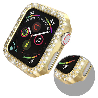 Funda Protectora Electrochapada con Diamantes para Apple - Diseño Hueco Doble Fila - Image 3