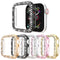Funda Protectora Electrochapada con Diamantes para Apple - Diseño Hueco Doble Fila