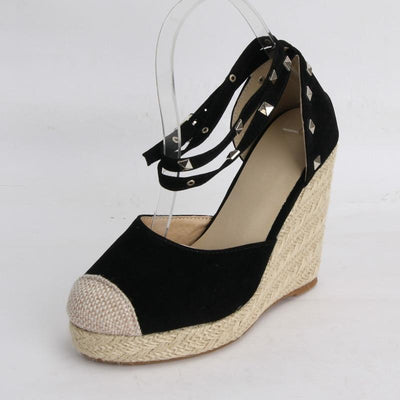 Zapatos Plataforma Mujer con Cuña y Hebilla - Espadrilles Elegantes