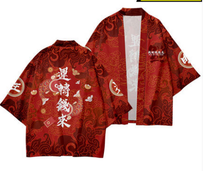 Kimono Cardigan Hombre Estilo Festivo - Mangas 3/4 Tendencia Oriental - Image 5