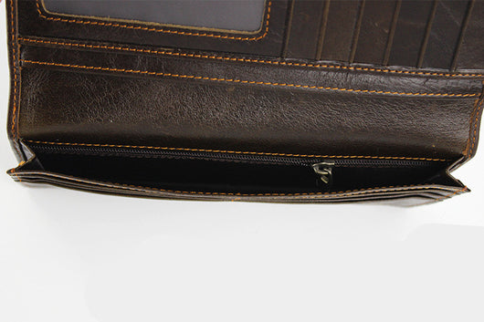Billetera Vintage de Cuero para Hombre con Dragón Tridimensional - Image 8