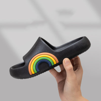 Sandalias y Pantuflas Arcoíris para Niños - Calzado Cómodo para Baño y Hogar