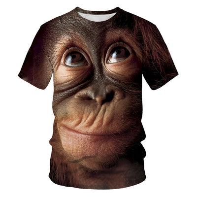 Playera para Hombre con Estampado 3D de Mono Tropical - Image 23
