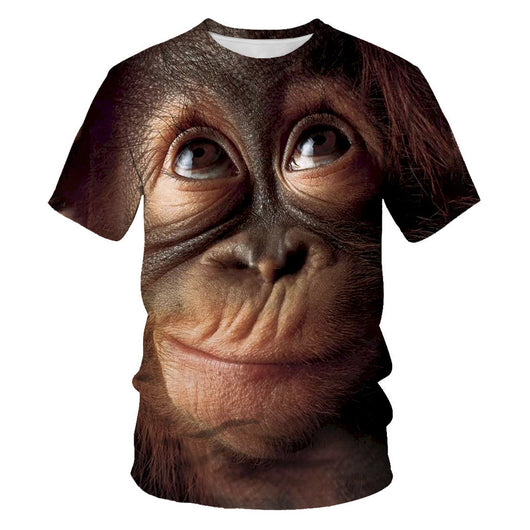 Playera para Hombre con Estampado 3D de Mono Tropical - Image 23