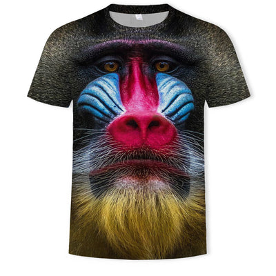 Playera para Hombre con Estampado 3D de Mono Tropical - Image 21