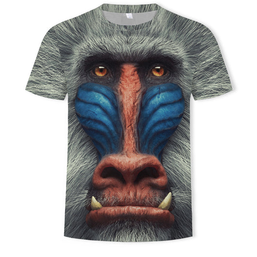 Playera para Hombre con Estampado 3D de Mono Tropical - Image 22